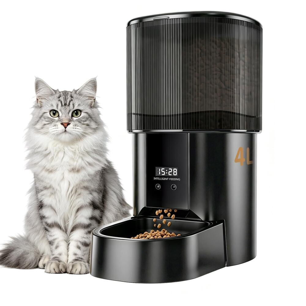 YOLWON Automatic Pet Feeder WiFi Smart Timed 4L Food Dispenser Cat Dog New